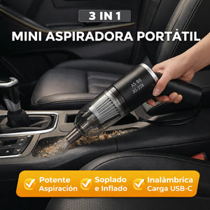 APIRADORA PORTATIL 3 EN  1: ASPIRA, SOPLA E INFLA